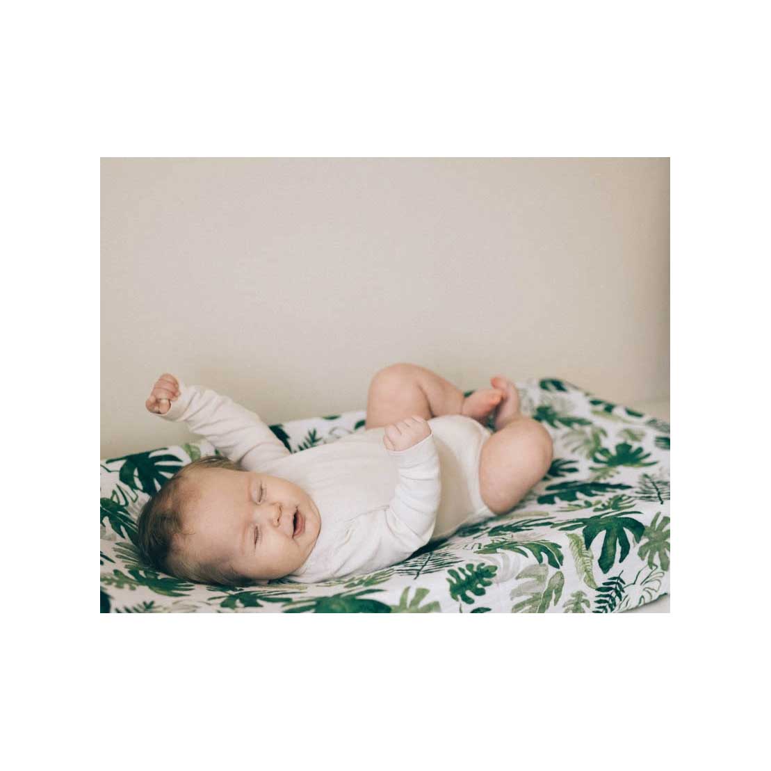 Little Unicorn Cotton Muslin Changing Pad Cover - Tropical Leaf | Koop.co.nz
