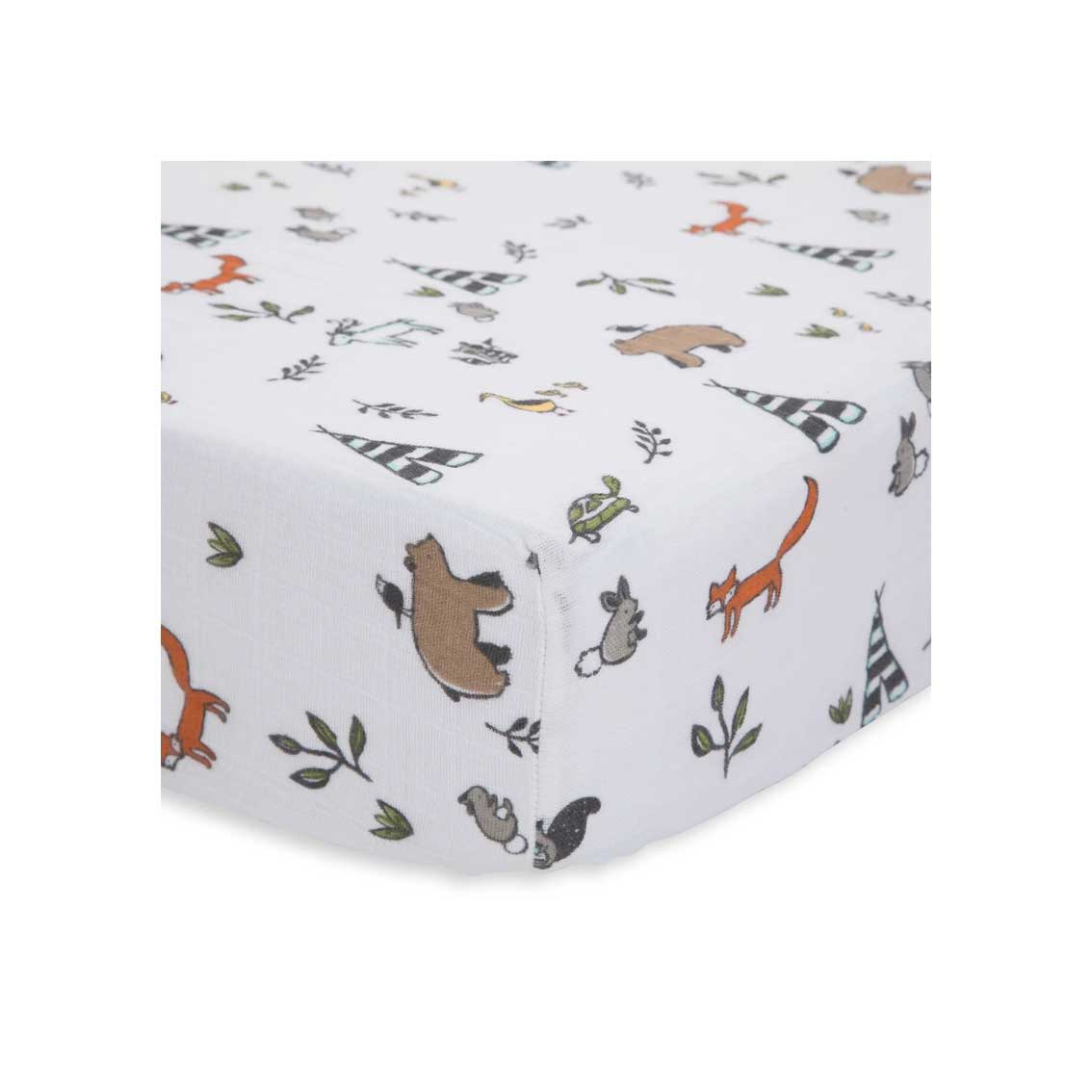 Little Unicorn Cotton Muslin Fitted Cot Sheet – Forest Friends | Koop.co.nz