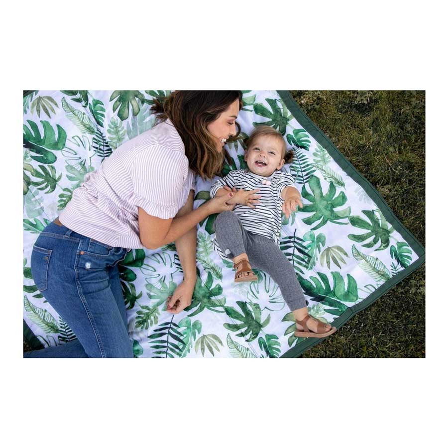 Little Unicorn Outdoor Blanket – Tropical Leaf (5x7) | Koop.co.nz
