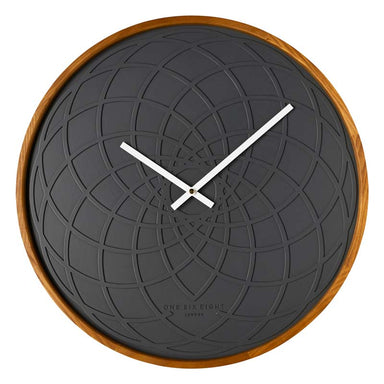 One Six Eight Spiro Charcoal Wall Clock (50cm) | Koop.co.nz