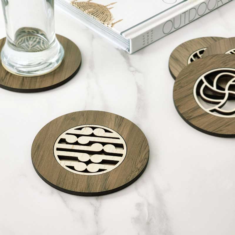 Crystal Ashley Riverwood Rimu Koru Coaster - Shop Coasters NZ | KOOP ...