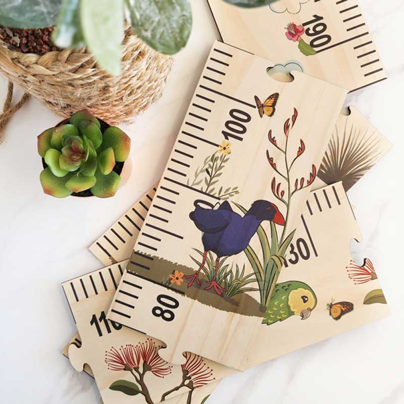 Crystal Ashley Wooden Height Chart NZ Birds Homeware & Gifts KOOP