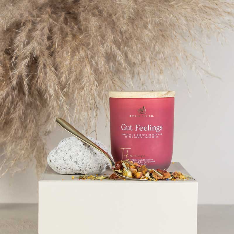 Better Tea Co. Gut Feelings Glass Canister - Small (50g) | Koop.co.nz