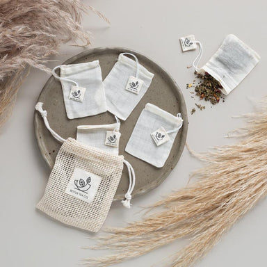 Better Tea Co. Reusable Organic Cotton Teabags (5pk) | Koop.co.nz