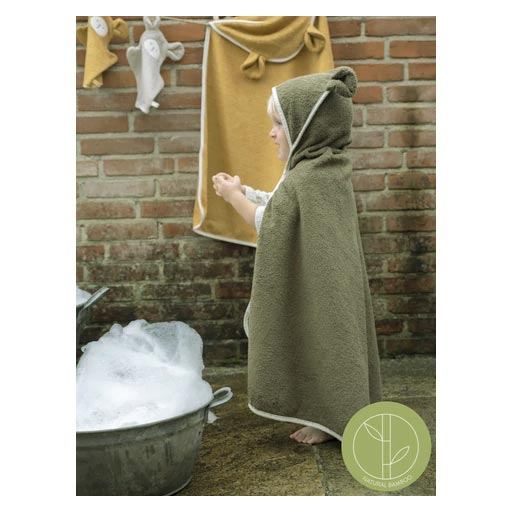 Fabelab Baby Hooded Towel – Olive Bear | Koop.co.nz