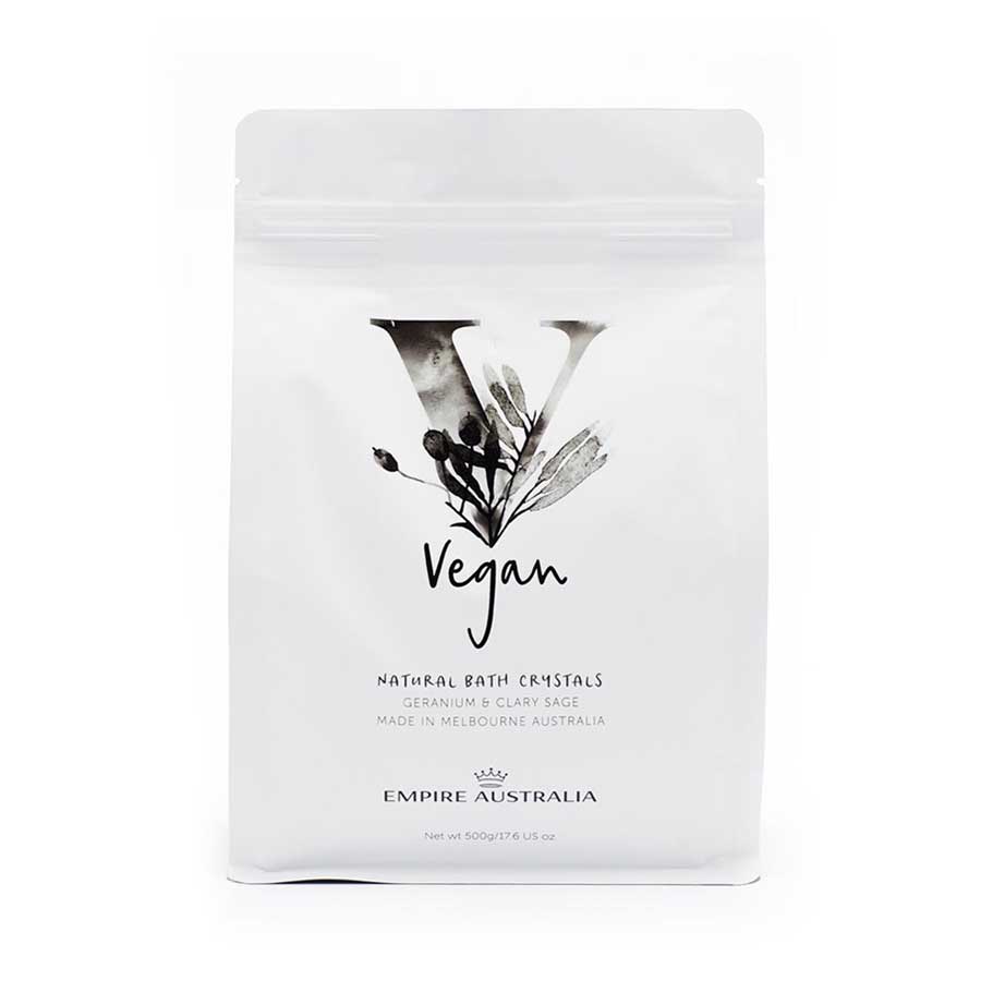 Empire Australia Vegan Natural Bath Crystals - Geranium & Clary Sage (500g) | Koop.co.nz