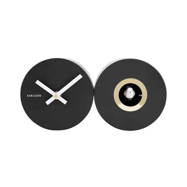 Karlsson Duo Cuckoo Wall Clock - Black | Koop.co.nz