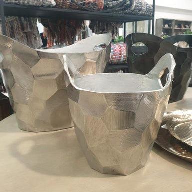 Le Forge Aluminium Chisel Wine Bucket - Raw Silver | Koop.co.nz