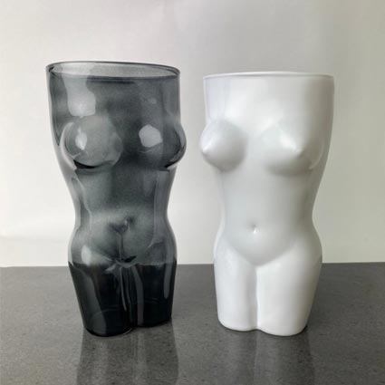 Le Forge Sienna Nude Vase - Frosted White (16.5cm) | Koop.co.nz