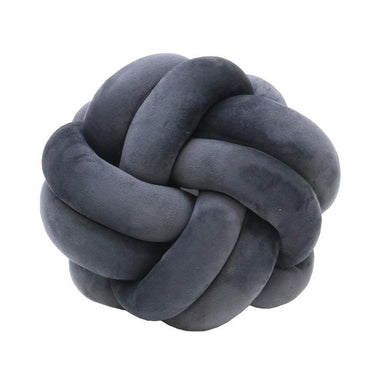 Le Forge Velvet Knot Cushion - Grey | Koop.co.nz