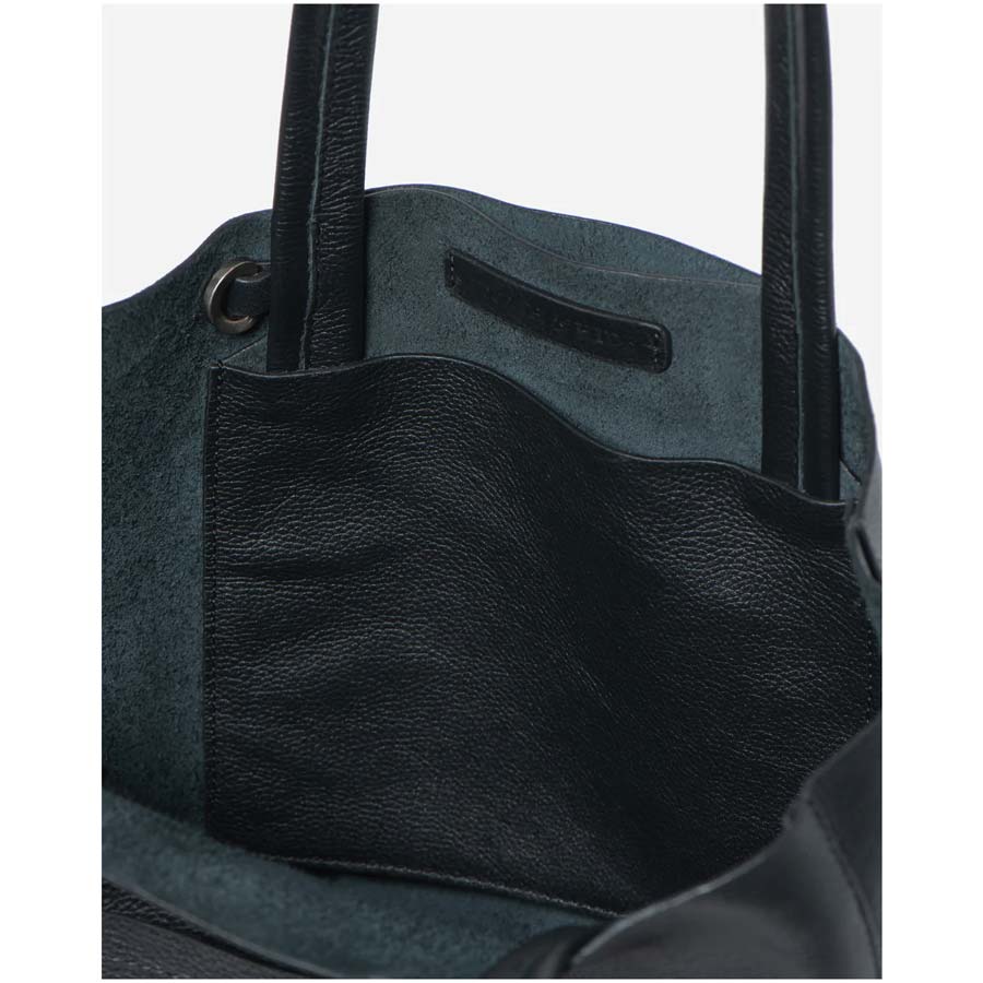 Stitch & Hide Leather Georgia Mini Tote Bag - Black | Koop.co.nz