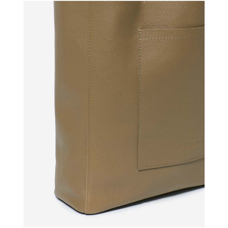 Stitch & Hide Leather Georgia Mini Tote Bag - Oak | Koop.co.nz