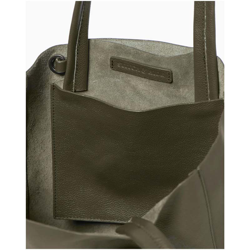 Stitch & Hide Leather Georgia Mini Tote Bag - Olive | Koop.co.nz
