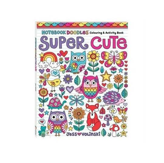 Hinkler Notebook Doodles Colouring & Activity Book - Super Cute | Koop.co.nz