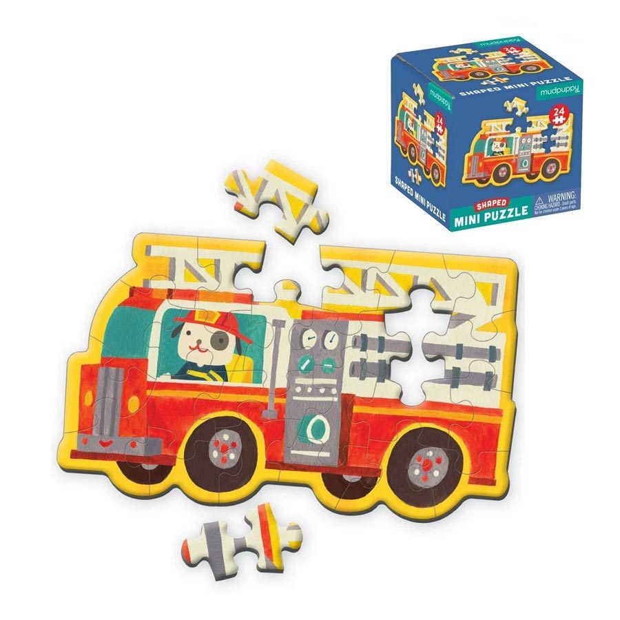 Mudpuppy Mini Shaped Puzzle - Firetruck (24pc) | Koop.co.nz