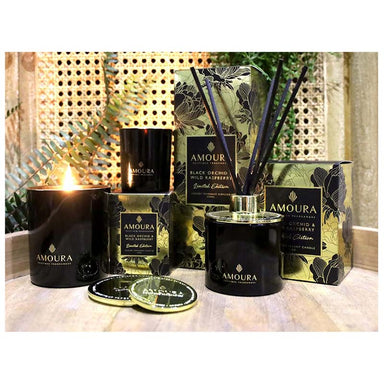 Amoura Luxury Fragrant Candle - Black Orchid & Wild Raspberry | Koop.co.nz