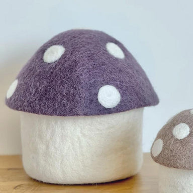 Sheepish Design NZ Wool Toadstool Storage Box - Medium Lilac | Koop.co.nz