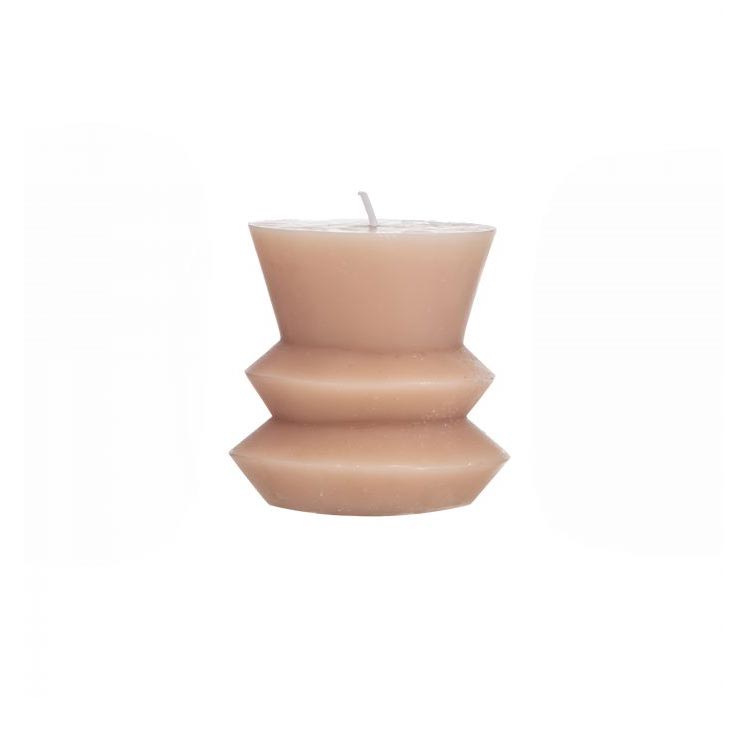 Amalfi Totem Unscented Candle - Blush Pink (7.5cm) | Koop.co.nz