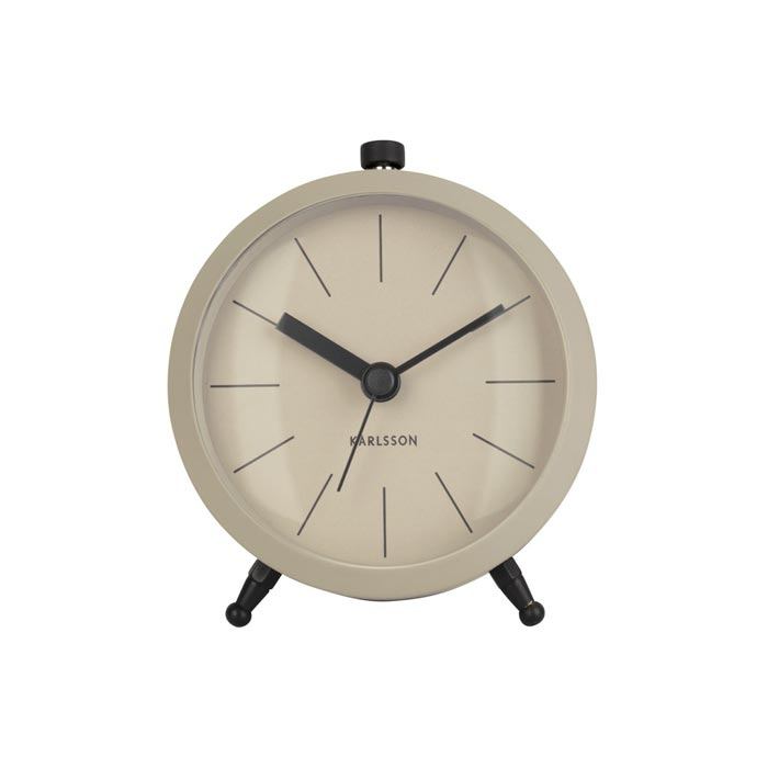Karlsson Button Alarm Clock - Warm Grey | Koop.co.nz