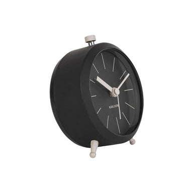 Karlsson Button Alarm Clock - Black | Koop.co.nz