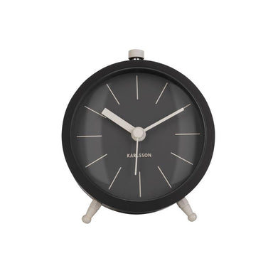 Karlsson Button Alarm Clock - Black | Koop.co.nz