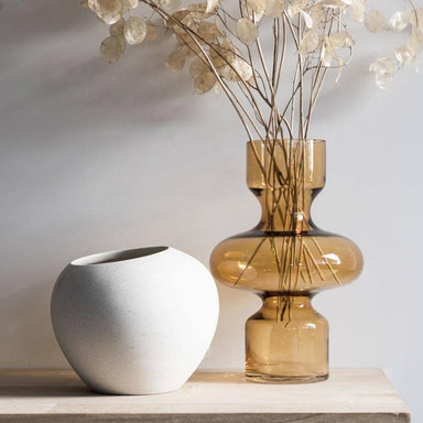 NED Collections Les Amber Glass Vase (30cm) | Koop.co.nz