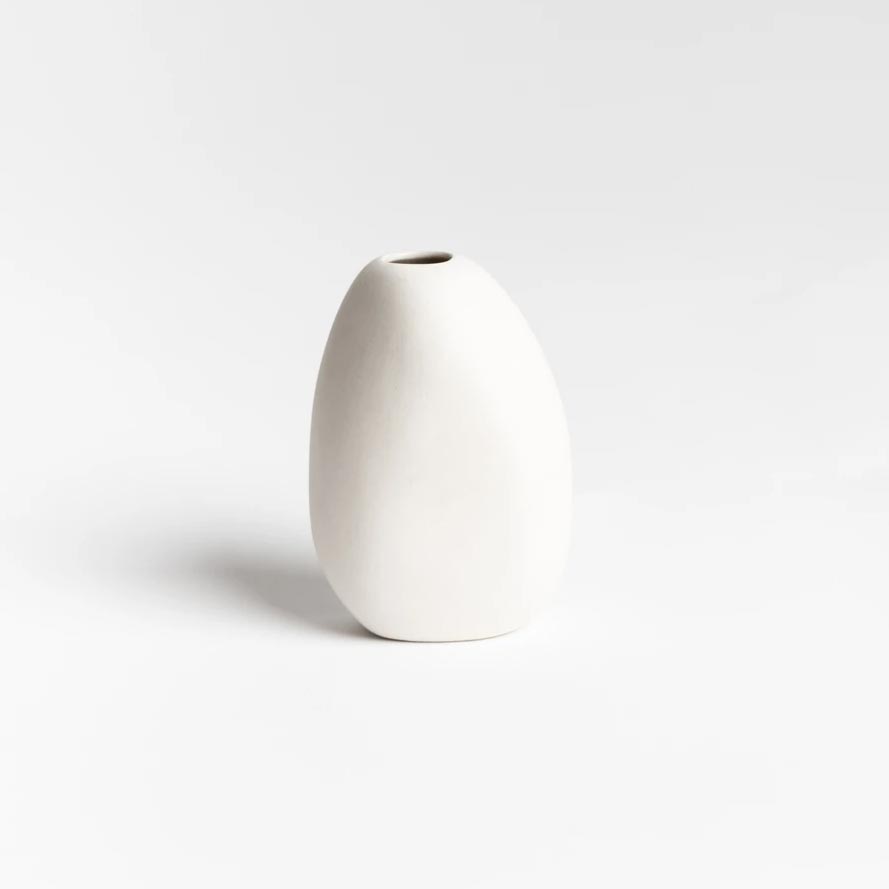 NED Collections Pipi Harmie Vase - White (9.5cm) | Koop.co.nz