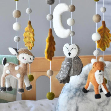 Tik Tak Handmade NZ Wool Baby Mobile - Forest Friends | Koop.co.nz