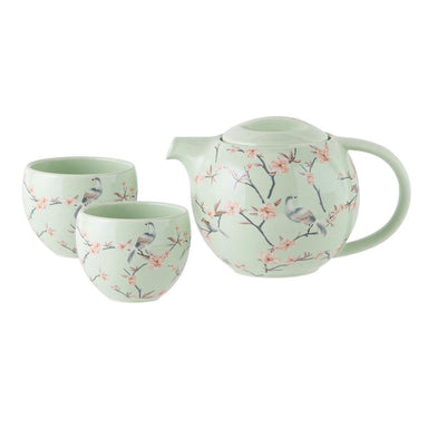 Leaf & Bean Oriental Teapot & Cup Set (3pc) | Koop.co.nz