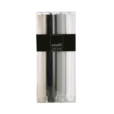 Amalfi Ribbed Unscented Dinner Candle Set - Soft Neutrals (25cm) | Koop.co.nz