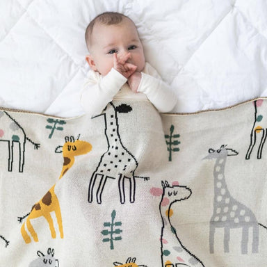 Di Lusso Living Georgie Giraffe Baby Blanket | Koop.co.nz