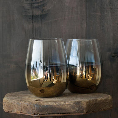 Nel Lusso Stemless Gold Wine Glass Set/4 | Koop.co.nz
