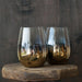 Nel Lusso Stemless Gold Wine Glass Set/4 | Koop.co.nz