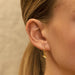 Linda Tahija Hydrangea Huggie Hoop Earrings - Gold | Koop.co.nz