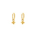 Linda Tahija Hydrangea Huggie Hoop Earrings - Gold | Koop.co.nz
