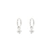 Linda Tahija Hydrangea Huggie Hoop Earrings - Silver | Koop.co.nz