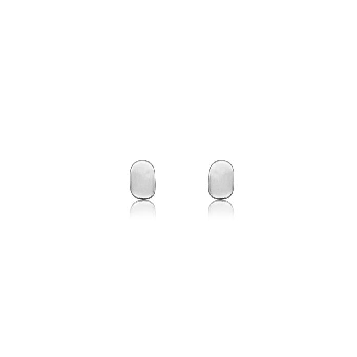 Linda Tahija Ellipse Stud Earrings - Silver | Koop.co.nz