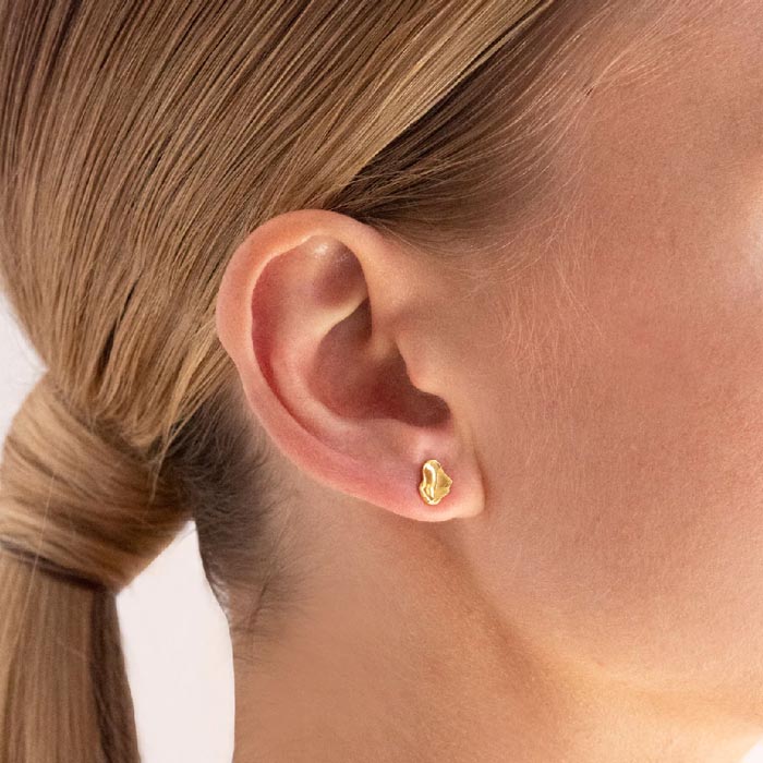 Linda Tahija Morph Stud Earrings - Gold | Koop.co.nz