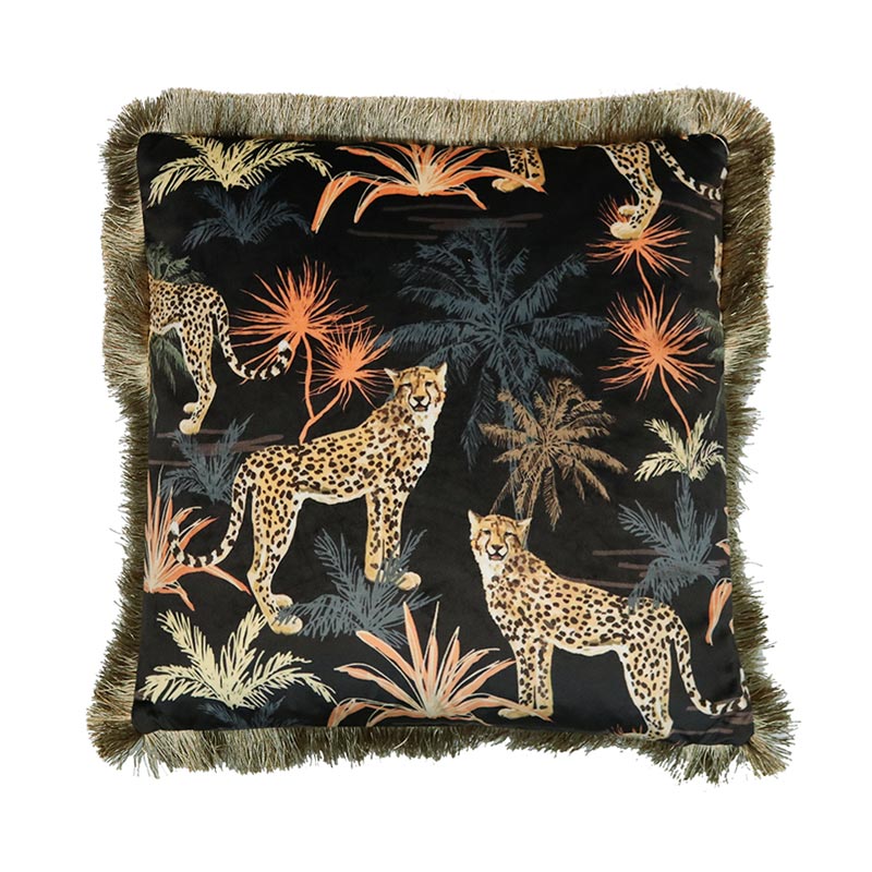 Le Forge Cheetah Velvet Cushion (45cm) | Koop.co.nz
