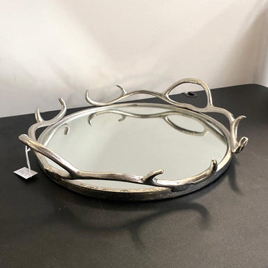 Le Forge Aluminium Antler Mirror Tray - Raw Silver | Koop.co.nz