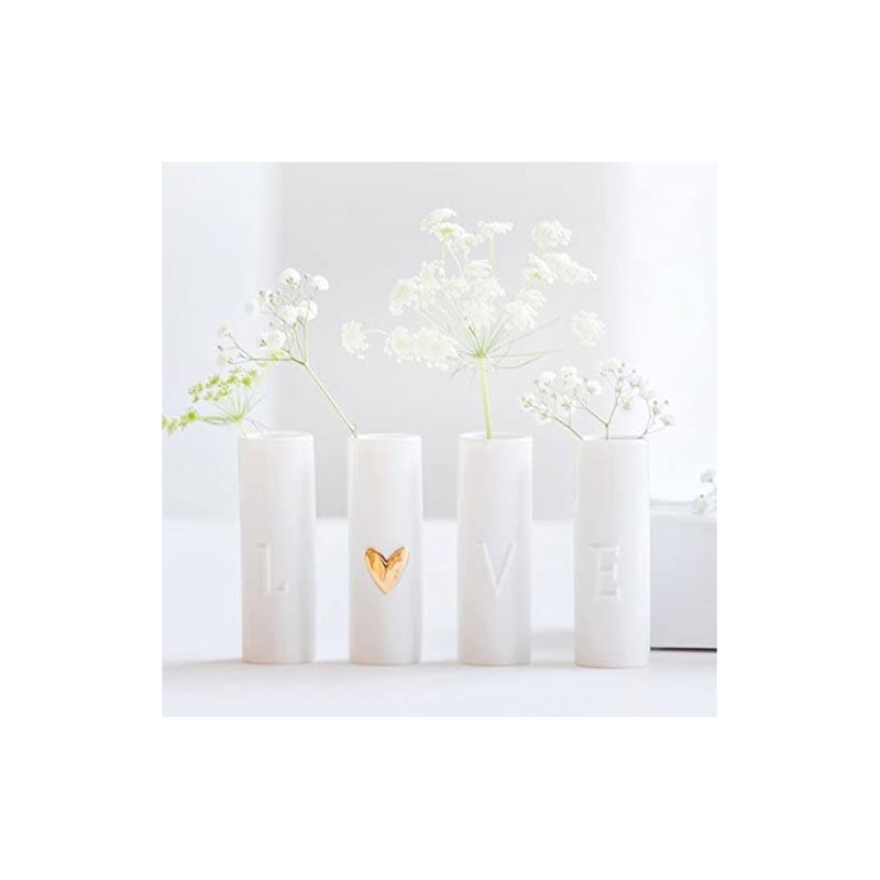 Rader Mini LOVE Vase Set/4 - Gold | Koop.co.nz