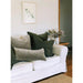 Raine & Humble Classic Linen Cushion - Olive Green (60cm) | Koop.co.nz
