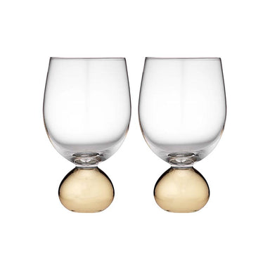 Ladelle Astrid Wine Glass Set - Gold (2pc) | Koop.co.nz