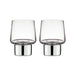 Ladelle Aurora Glass Tumbler Set - Silver (2pc) | Koop.co.nz