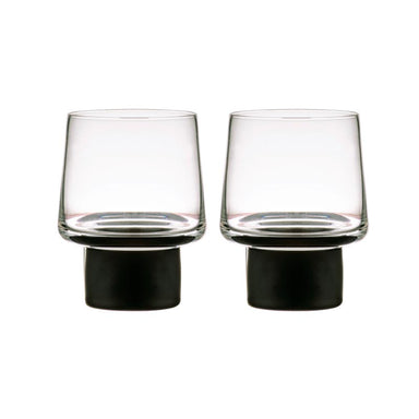 Ladelle Aurora Glass Tumbler Set - Black (2pc) | Koop.co.nz