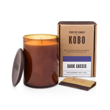 KOBO Woodblock Soy Candle 15oz - Dark Cassis | Koop.co.nz