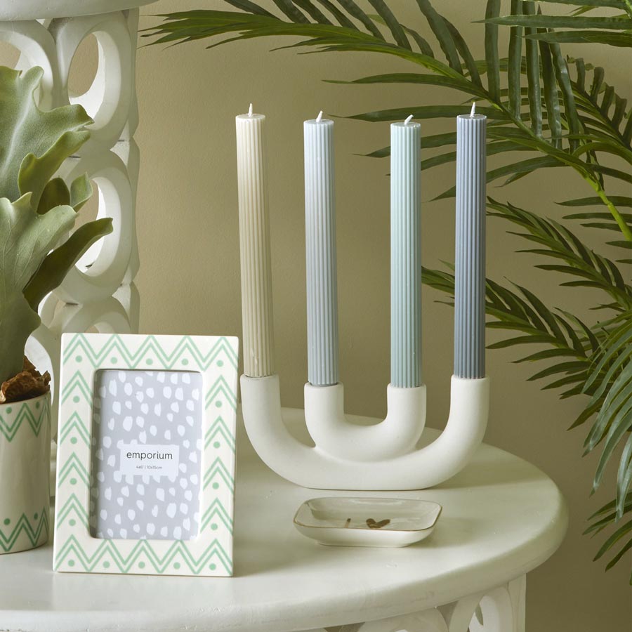 Emporium Astrala White Candle Holder | Koop.co.nz