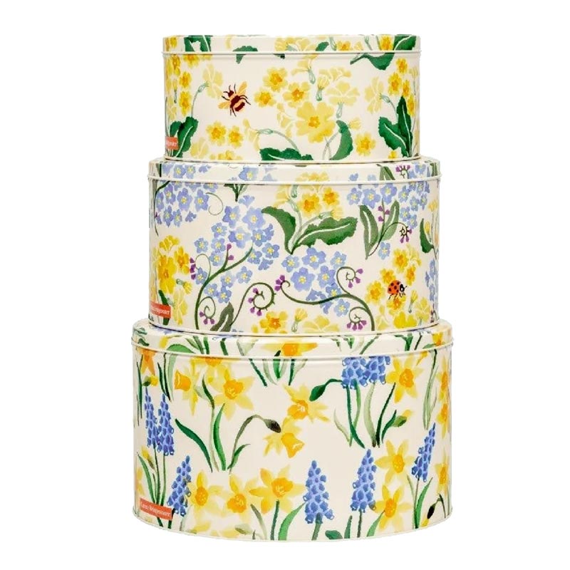 Emma Bridgewater Little Daffodils Spring Cake Tin Set/3 Cake Storage