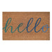Urban Products Hello Doormat - Blue/Green | Koop.co.nz