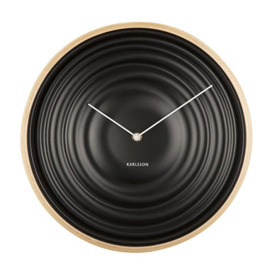 Karlsson Scandi Ribble Clock – Black (31cm) | Koop.co.nz